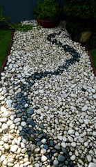 Stone pathway in the garden

