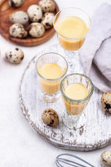 Glass of sweet egg liquor