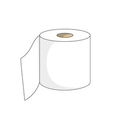 toilet paper roll isolated on white background