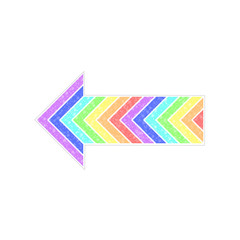Fototapeta premium The rainbow arrow indicates the direction