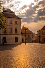 Historic houses on street in the center of Kutna Hora in the Czech Republic, Europe. UNESCO World Heritage Site. in the center of Kutna Hora in the Czech Republic, Europe. UNESCO World Heritage Site.