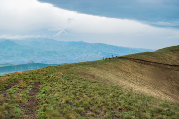 Fototapeta premium wind turbines in the mountains