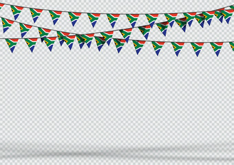 Bunting Hanging Banner South Africa Flag Background