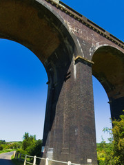 Looking up from an arch of Welland Viaduct in Rutland, United Kingdom