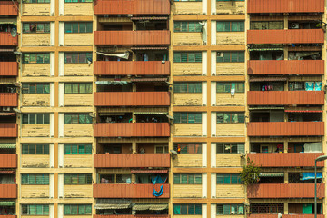 Colorful residential building in Kuala Lumpur (Malaysia)