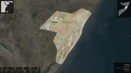 Mudug, Somalia - composition. Satellite