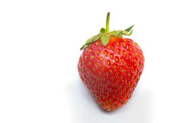 Strawberry is on a white background