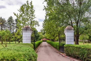 Becej, Serbia - May 25, 2020: Fantast Castle in Becej, old castle of tradiotinal Dundjerski family, Serbia.