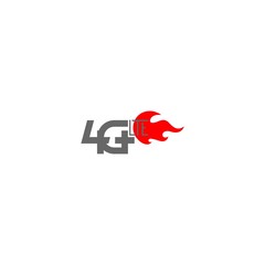 4G LTE logo icon illustration