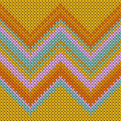 Obraz premium Handmade zig zal lines knitting texture geometric 