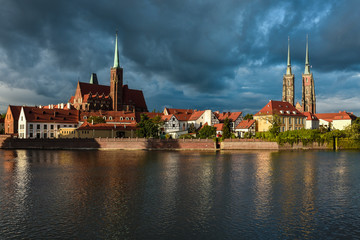 Wrocław - widok na Ostrów Tumski