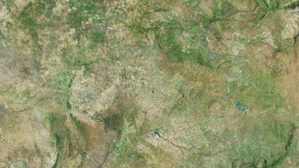 North West, South Africa - outlined. Satellite