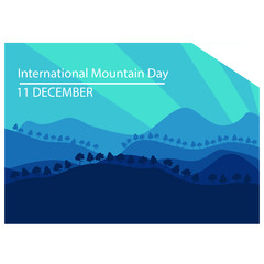 vector illustration of international mountain day background. banner, poster