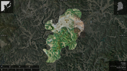 Daegu, South Korea - composition. Satellite