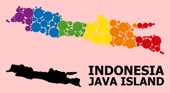Spectrum Mosaic Map of Java Island for LGBT