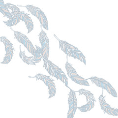 羽根をデザインした背景素材