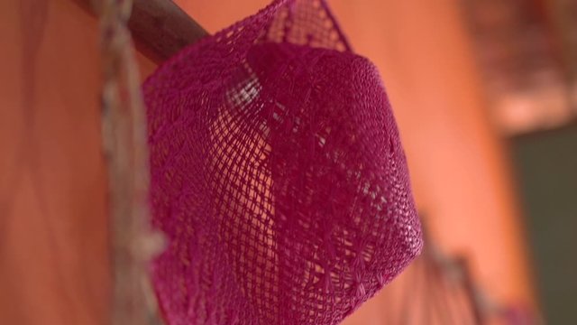 Texture of straw. Craft packaging of the Brazilian Northeast handicraft