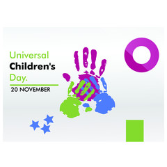 Vector illustration of Universal Children day background. Poster design for Universal children's day.