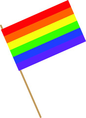 Gay pride flag vector on a white background