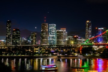 Obraz na płótnie Canvas Brisbane Skyline at night