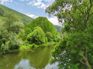 Obraz premium Spring Landscape of Iskar River near Pancharevo lake, Bulgaria