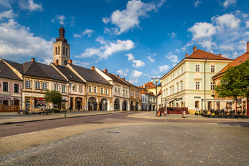 Fototapeta na wymiar Historic houses on square in the center of Kutna Hora in the Czech Republic, Europe. UNESCO World Heritage Site.