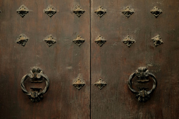 Door to the secret world, abstract ornamental vintage architecture detail.