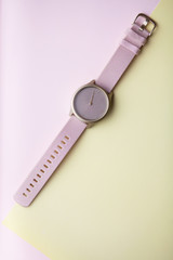 Fashion watch photos, colorful backdrop