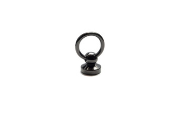 Metal half ring for leather isolated on white background