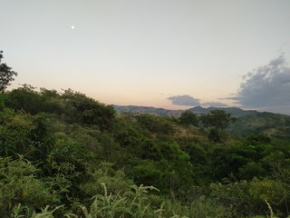 sunset in the mountains