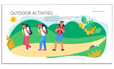 Summer outdoor activity hiking