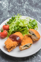 鶏肉の大葉揚げ