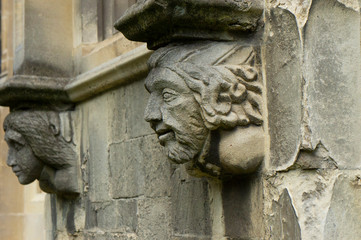 Corbel Heads Supporting Keystones Canterbury Cathedral