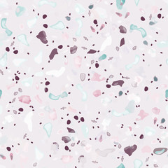 Terrazzo Texture Vector. Flooring Seamless Pattern