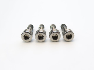 Hexagon socket head cap screw isolated on white background