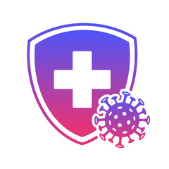 Immune from Virus Icon, Protection, Shield