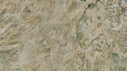 Northern, Sudan - outlined. Satellite