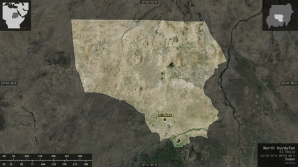 North Kurdufan, Sudan - composition. Satellite