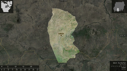 West Kurdufan, Sudan - composition. Satellite