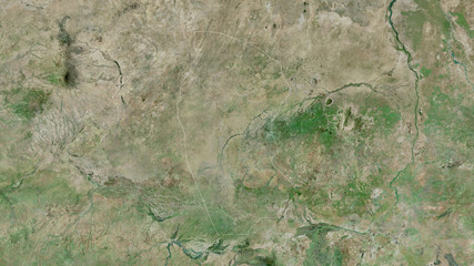 West Kurdufan, Sudan - outlined. Satellite