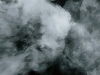 smoke on the black background