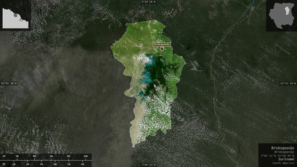 Brokopondo, Suriname - composition. Satellite