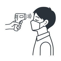 検温 体温測定のイラスト