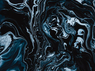 Abstract blue and black marble stone texture for background.