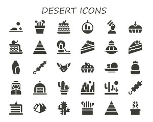 desert icon set