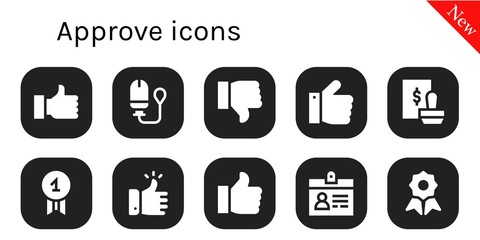 approve icon set