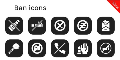 ban icon set