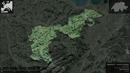 Appenzell Ausserrhoden, Switzerland - composition. Satellite