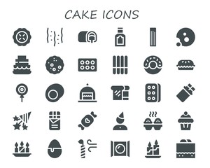 cake icon set