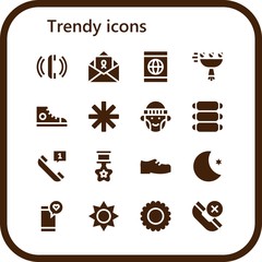 trendy icon set
